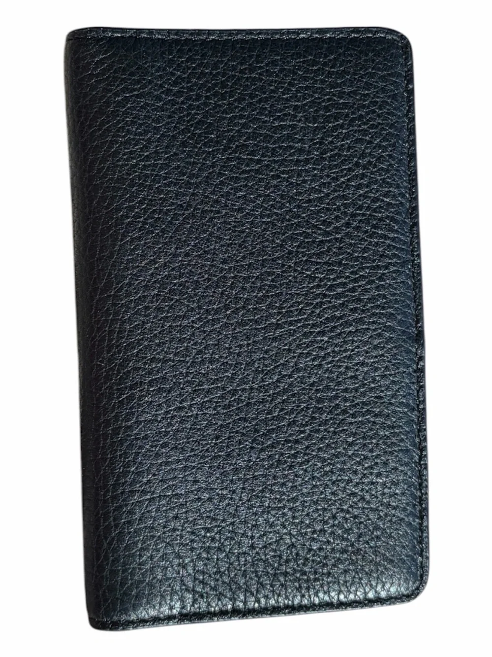 Kate Spade New York Slim Bifold Wallet Pebbled Black Leather Card Holder